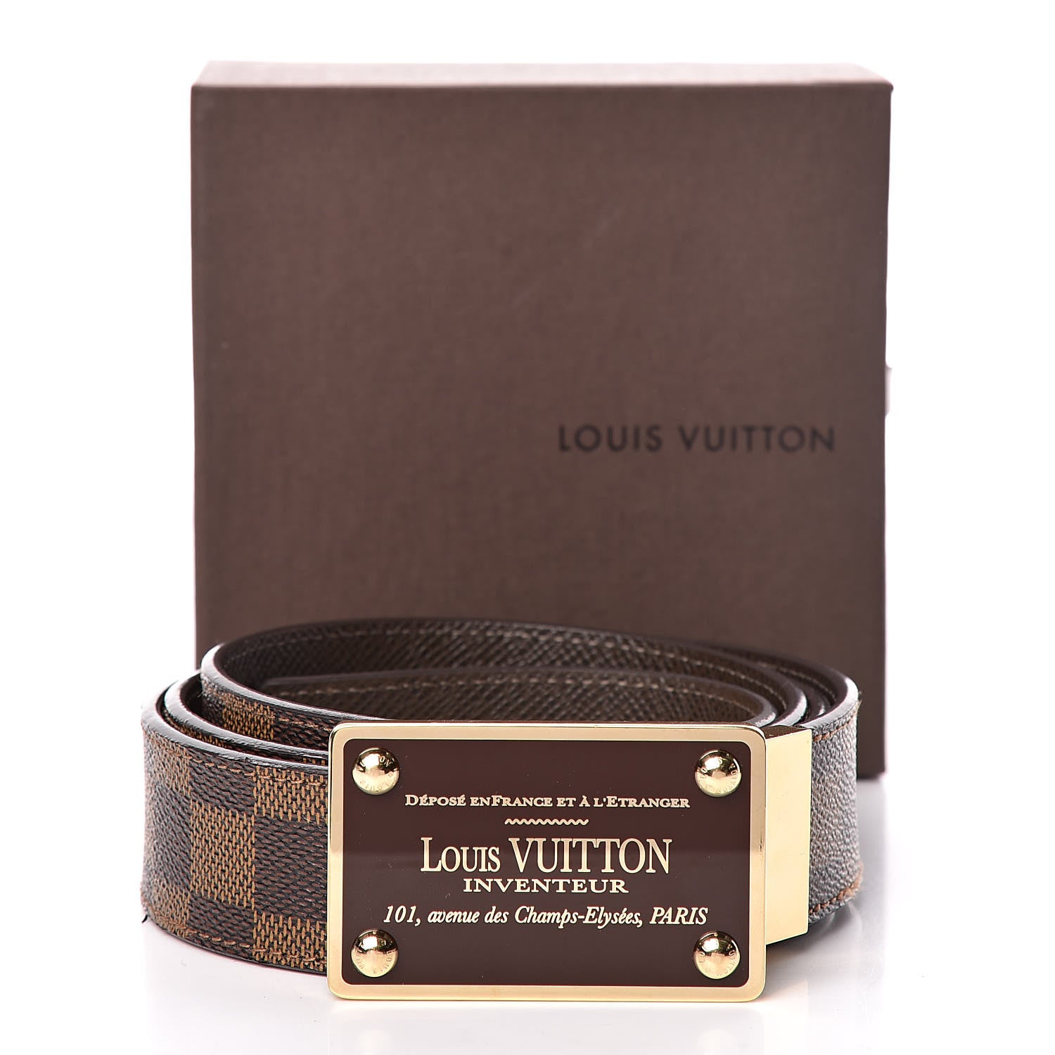 Louis Vuitton Damier Ebene 35mm Inventeur Reversible Belt 110 44 8 of 8
