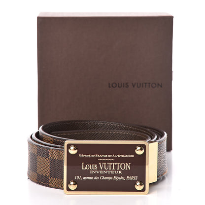 Louis Vuitton Damier Ebene 35mm Inventeur Reversible Belt 110 44 8 of 8