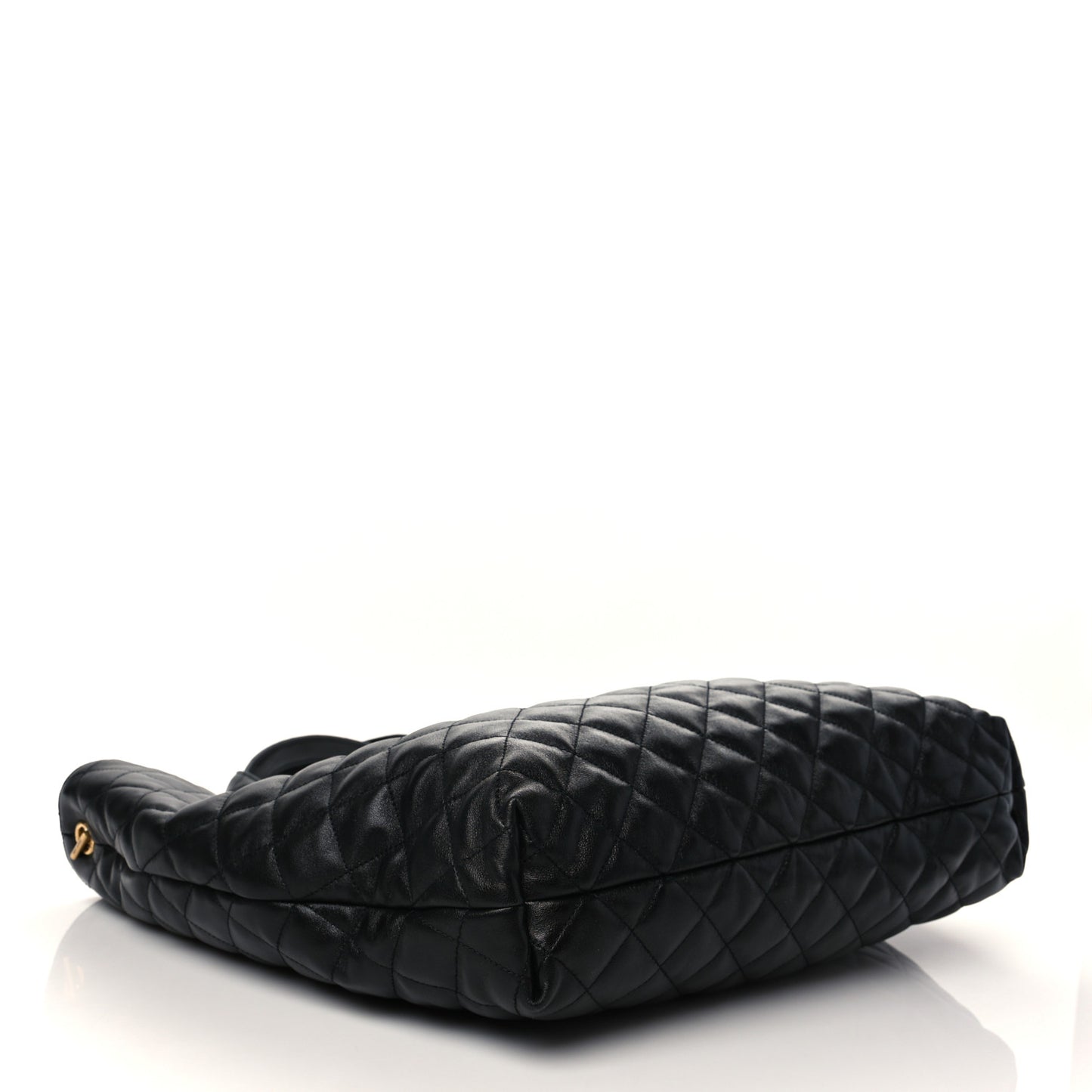 Lambskin Quilted Maxi Icare Shopping Tote Black