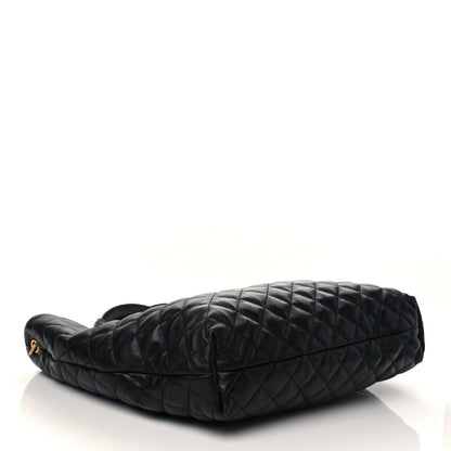 Saint Laurent Lambskin Quilted Maxi Icare Shopping Tote Black 5 of 7
