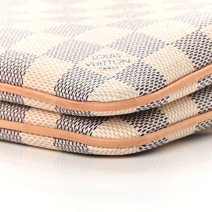 Louis Vuitton Damier Azur Double Zip Pochette 10 of 15