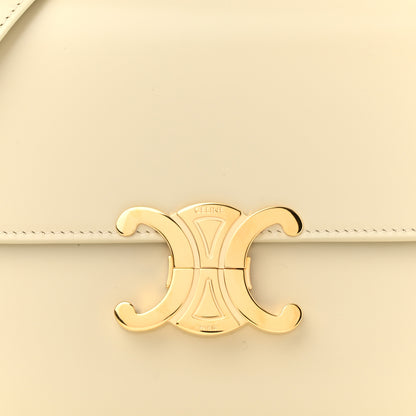 Celine Shiny Calfskin Medium Triomphe Limestone 7 of 9