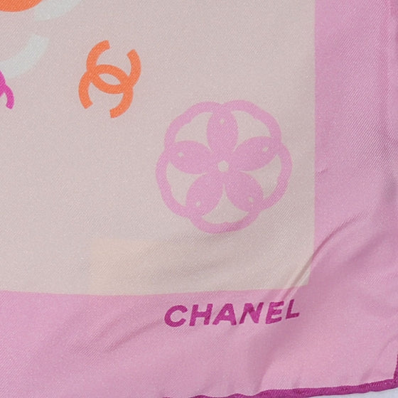 Silk Camellia Scarf Pink