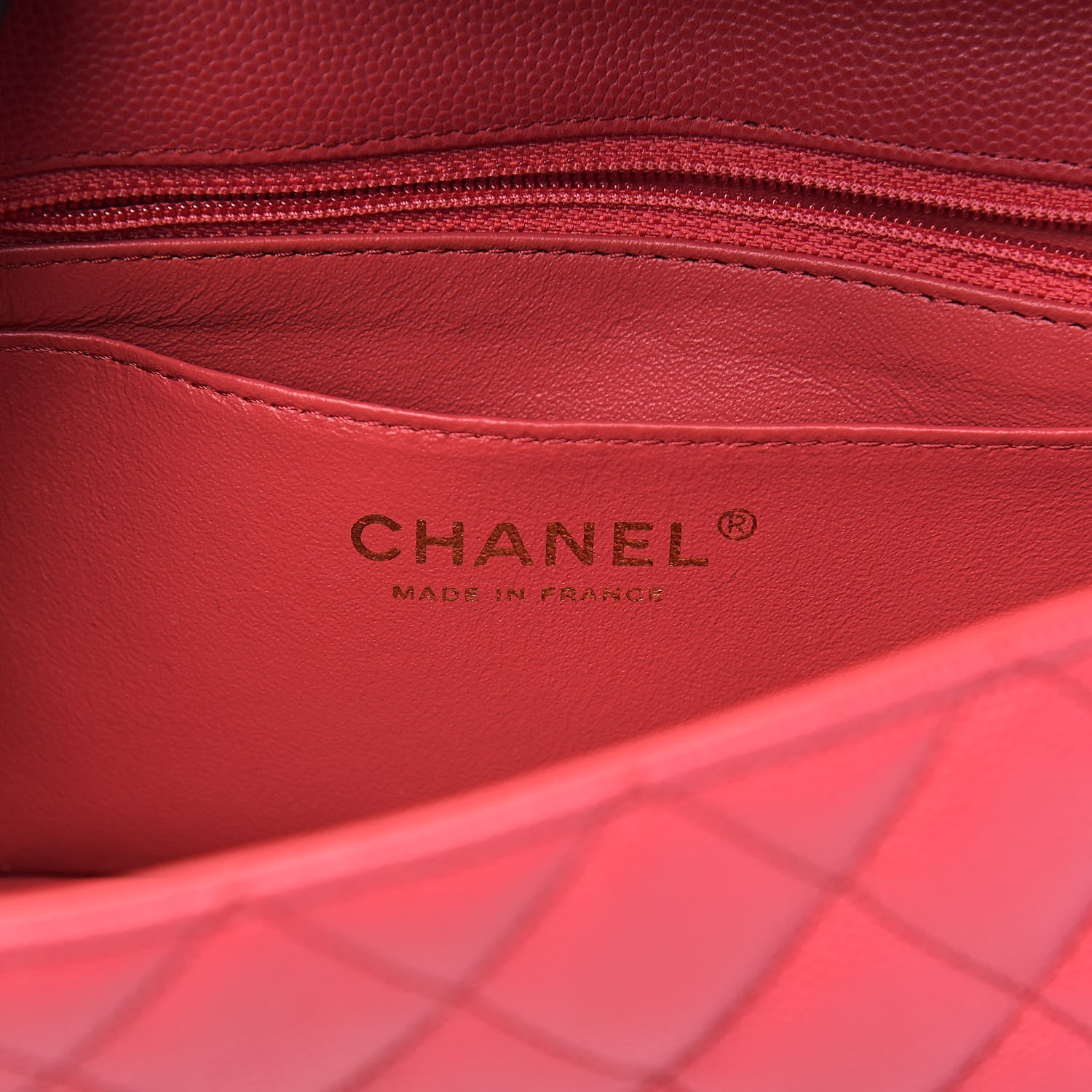 Chanel Caviar Quilted Mini Rectangular Flap Dark Pink 6 of 11