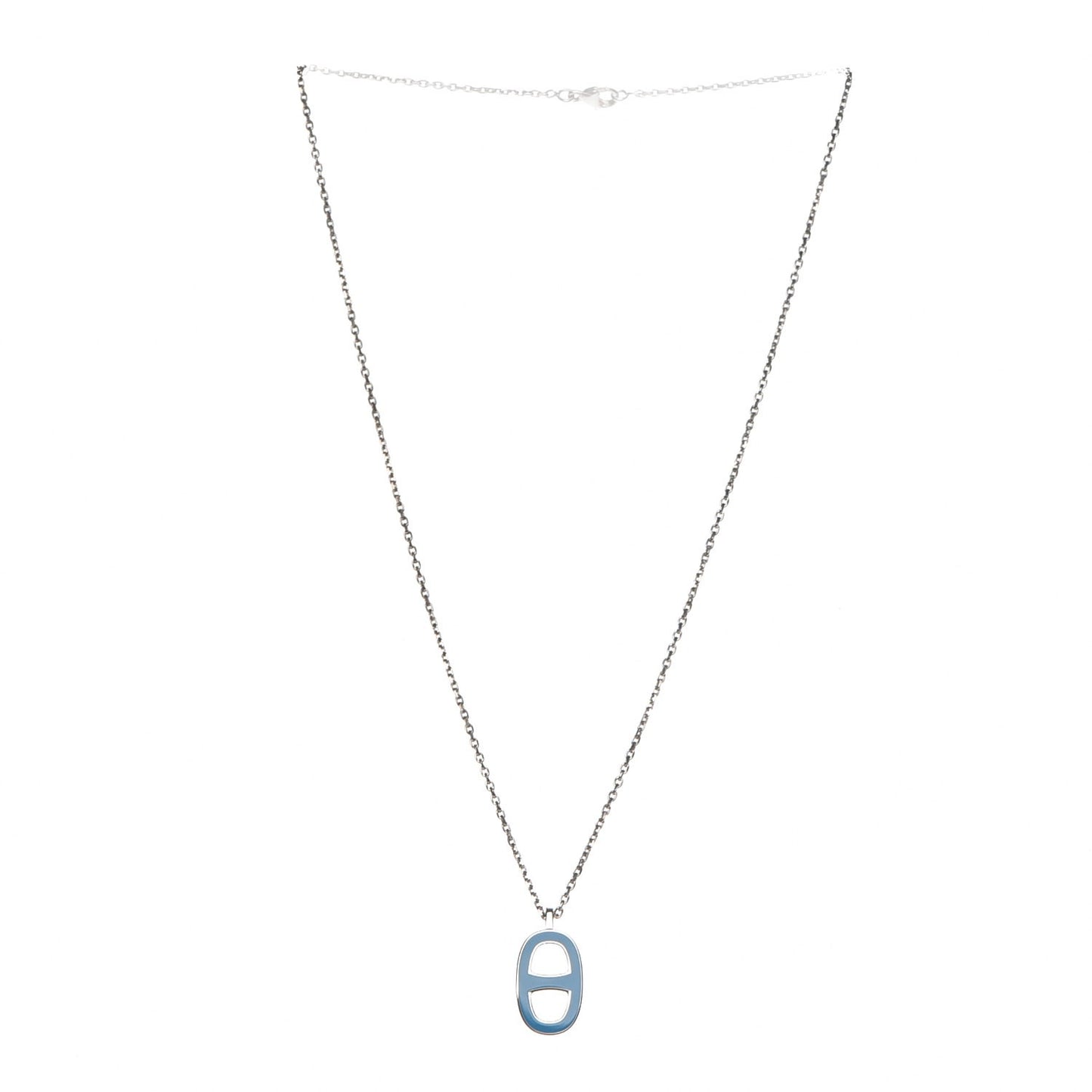 Lacquered Iliade Pendant Necklace Bleu Paradis