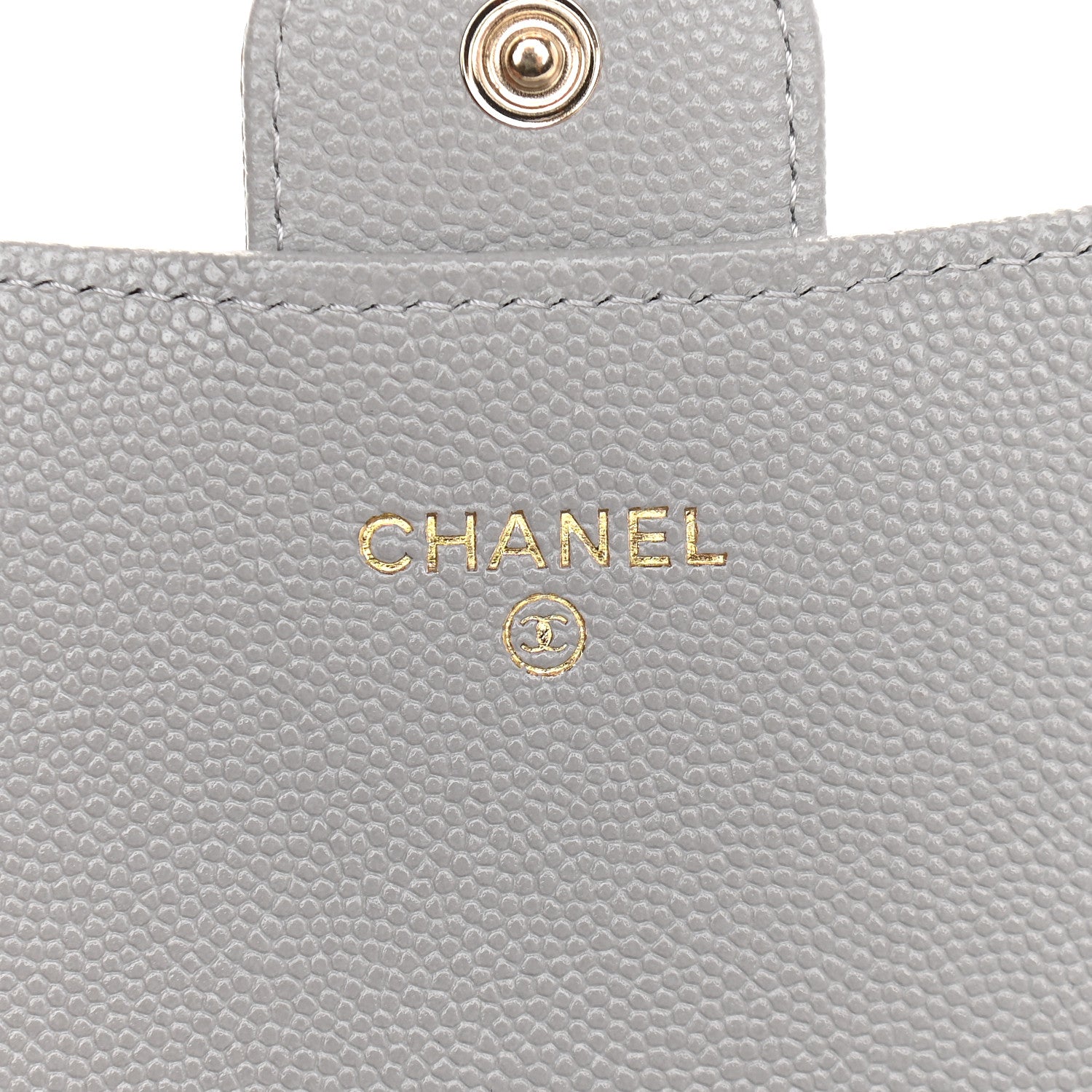 Chanel Caviar Quilted Phone Holder Wallet on Removable Chain Grey 7 of 11