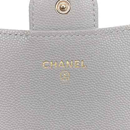Chanel Caviar Quilted Phone Holder Wallet on Removable Chain Grey 7 of 11