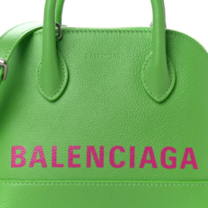 Balenciaga Grained Calfskin XXS Ville Top Handle Bag Light Green Fuchsia 7 of 9
