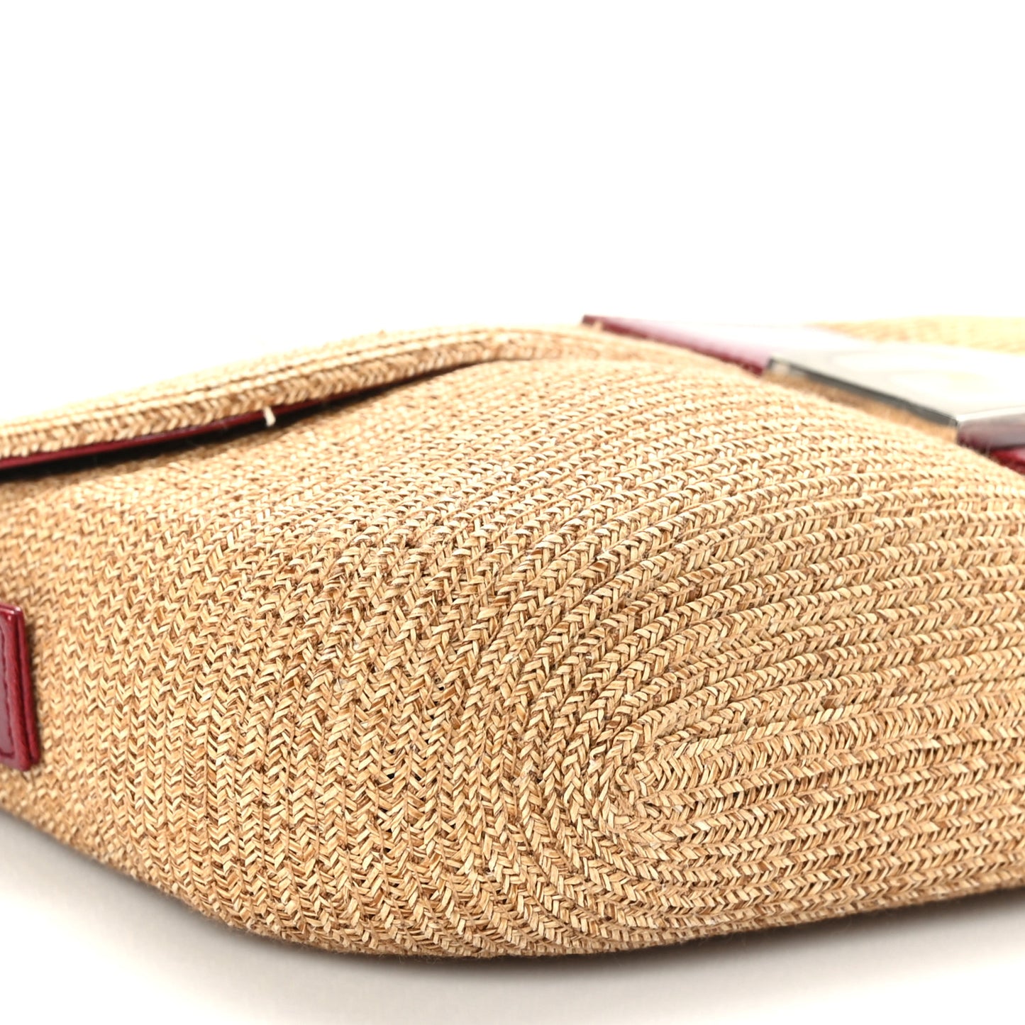 Raffia Baguette Red
