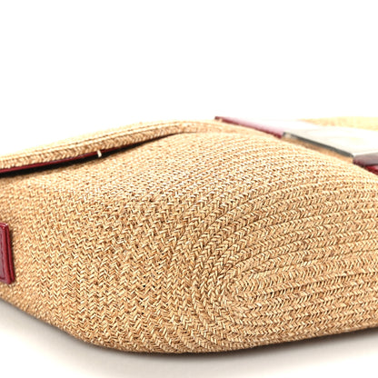 Fendi Raffia Baguette Red 7 of 8