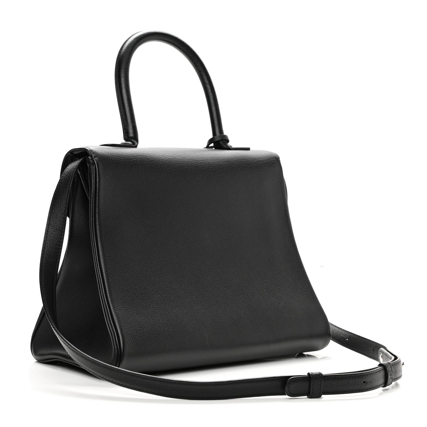 Grained Calfskin MM Brillant Satchel Black