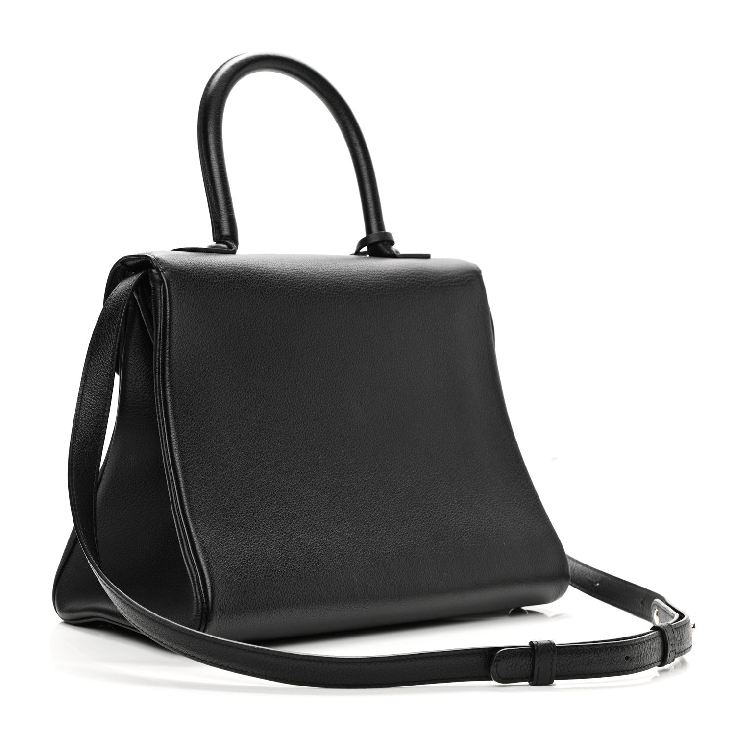 Delvaux Grained Calfskin MM Brillant Satchel Black 3 of 11