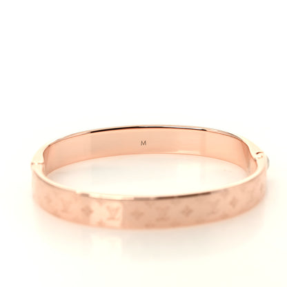 Louis Vuitton Brass Monogram Nanogram Cuff M Pink Gold 5 of 6