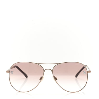Chanel Aviator CC Sunglasses 4189-T-Q Silver 2 of 8