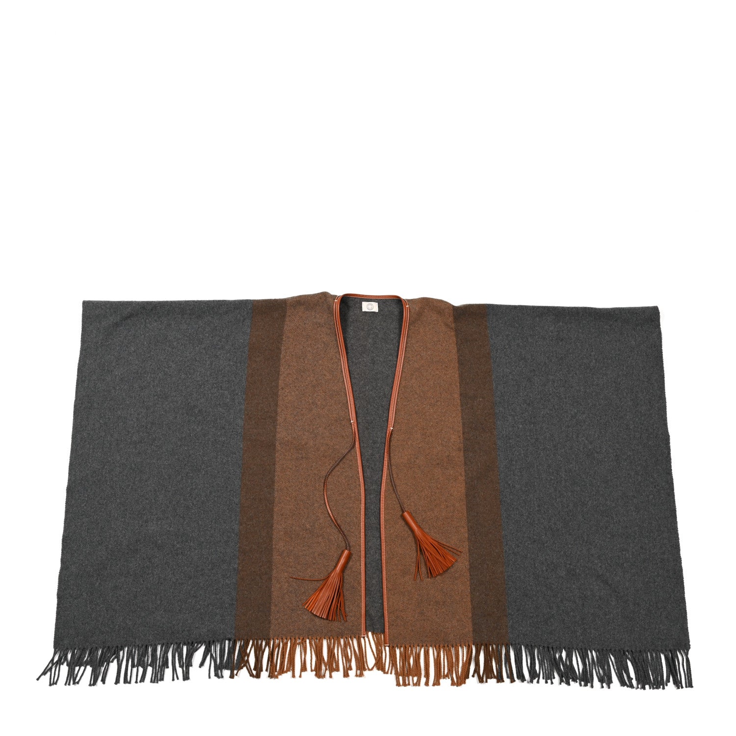 Hermes Wool Cashmere Bivouac Poncho Gold 1 of 7