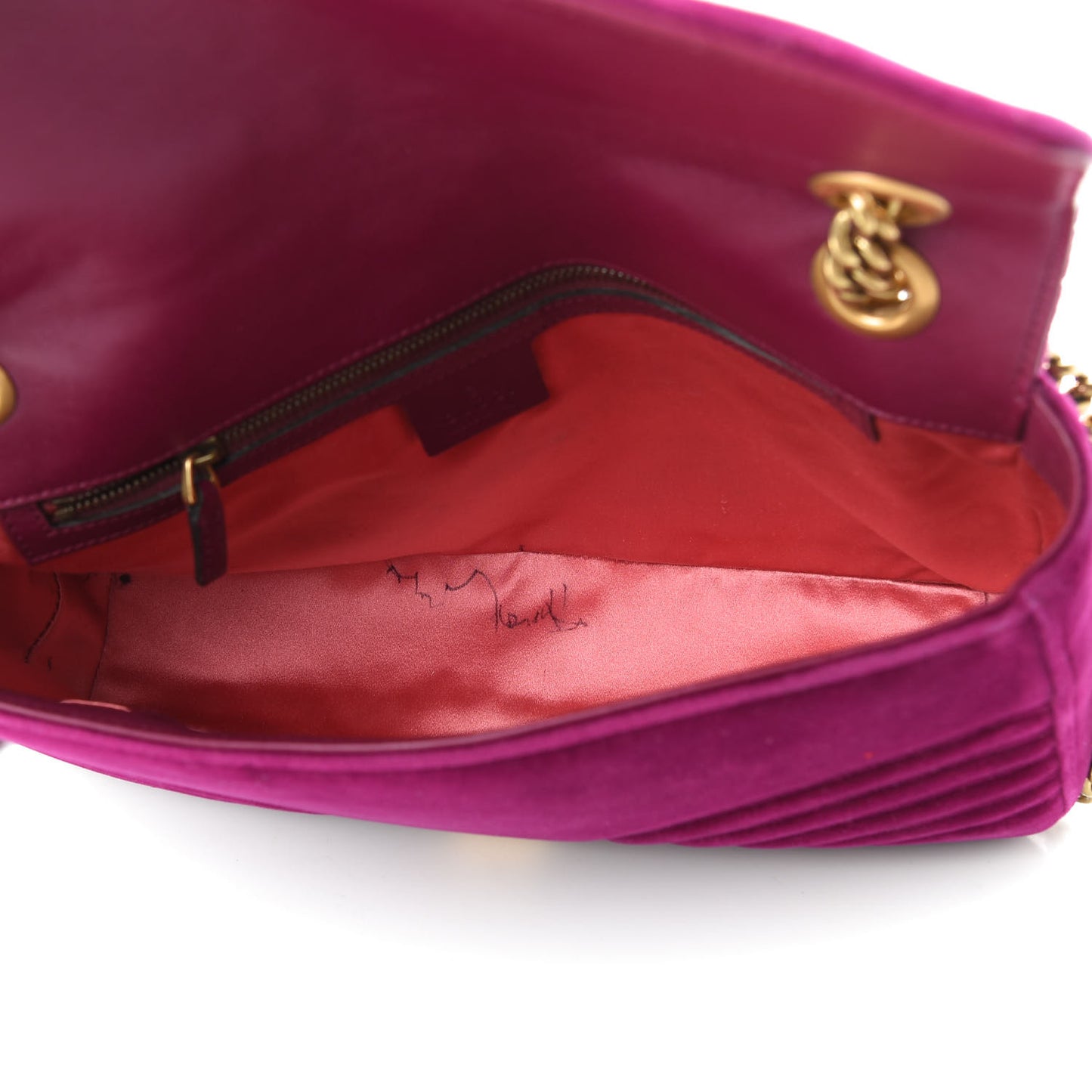 Velvet Matelasse Medium GG Marmont Shoulder Bag Rubin