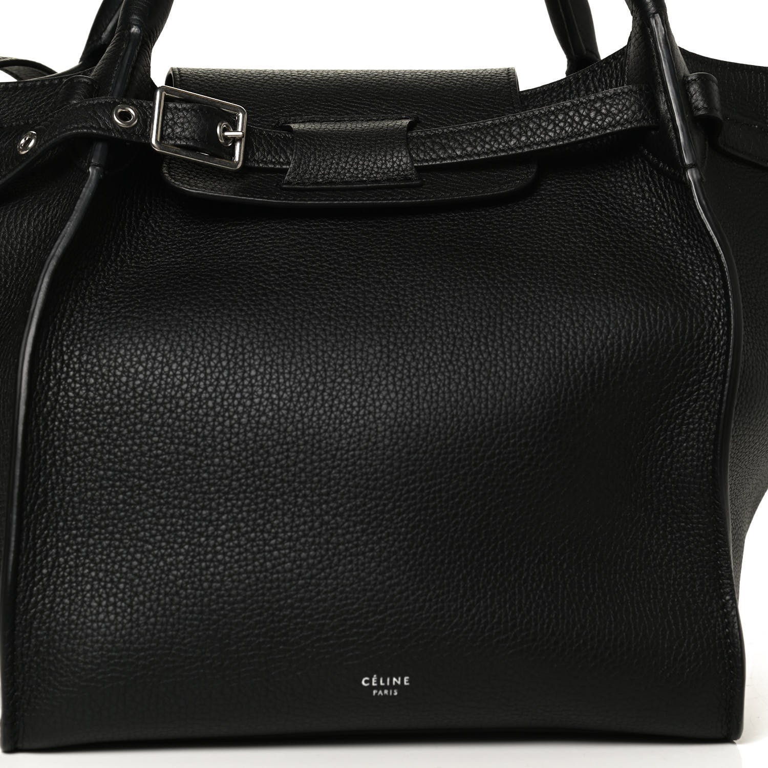 Celine Supple Grained Calfskin Small Long Strap Big Bag Black 9 of 13
