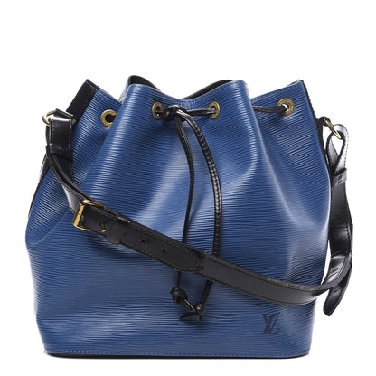 Louis Vuitton Epi Petit Bi-Color Noe Bleu Toledo Black 2 of 12