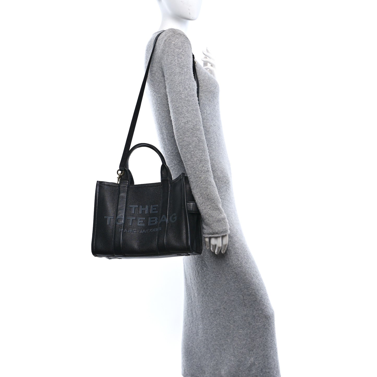 Grained Calfskin Medium The Tote Bag Black