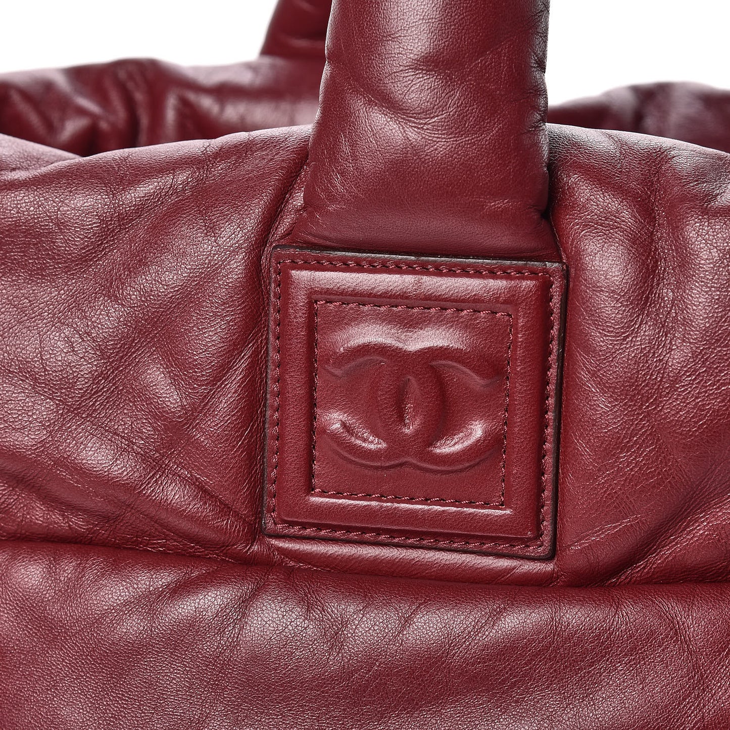 Lambskin Quilted Medium Coco Cocoon Reversible Tote Black