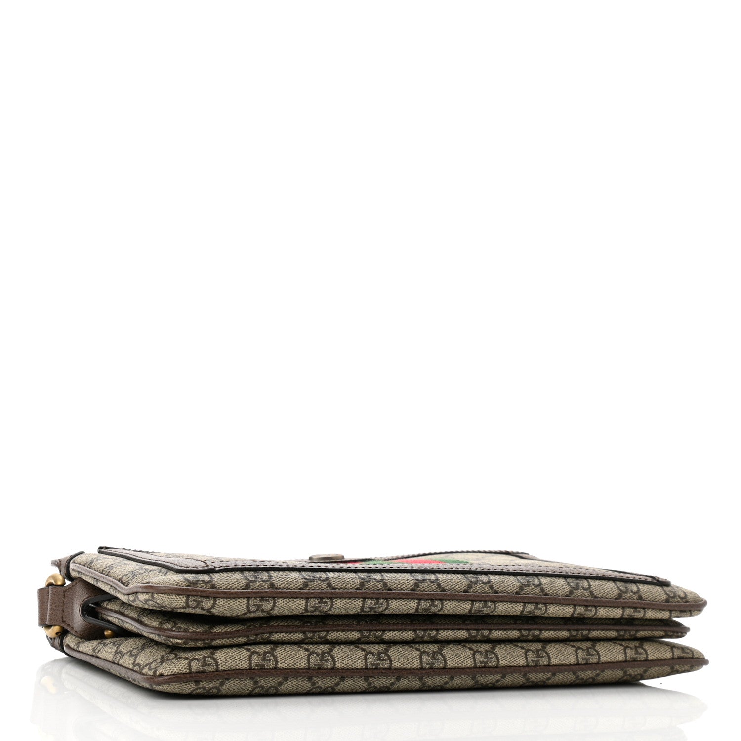 Gucci GG Supreme Monogram Web Medium Ophidia Shoulder Bag Beige New Acero 4 of 10