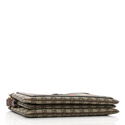Gucci GG Supreme Monogram Web Medium Ophidia Shoulder Bag Beige New Acero 4 of 10