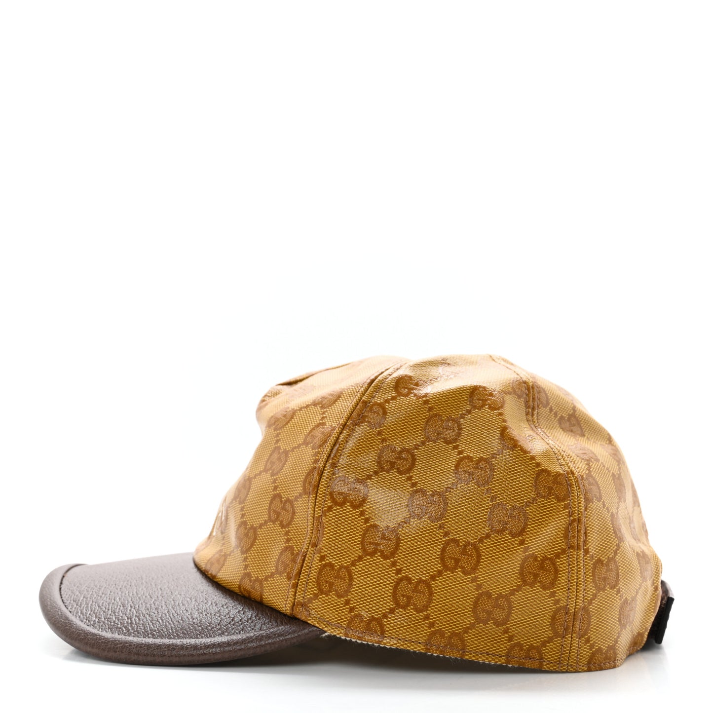 X ADIDAS Crystal Monogram Textured Dollar Calfskin Trefoil Embroidered Stefanos Baseball Hat 58 Mid Natural New Acero