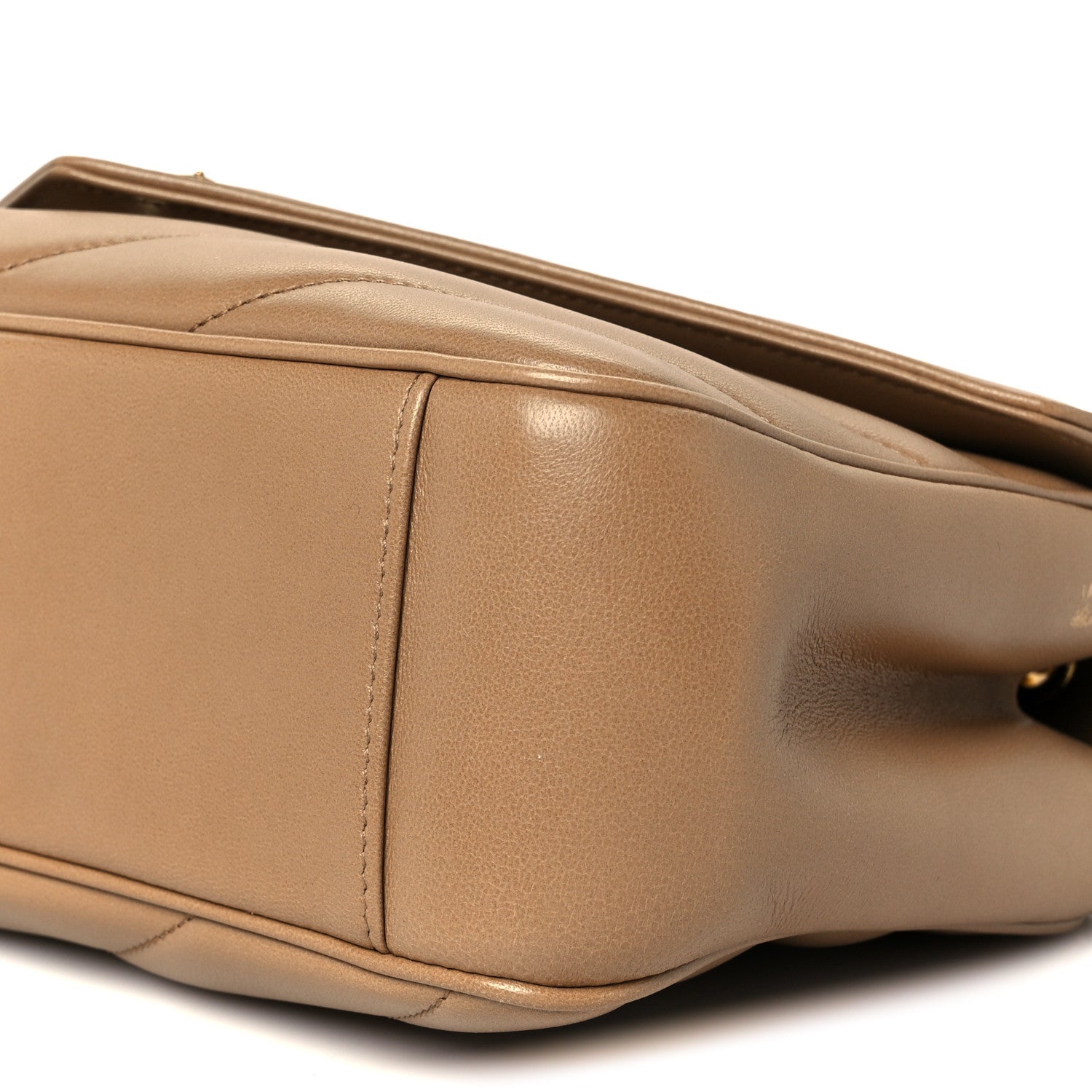 Saint Laurent Lambskin Chevron Quilted Medium LouLou Natural Tan 14 of 15