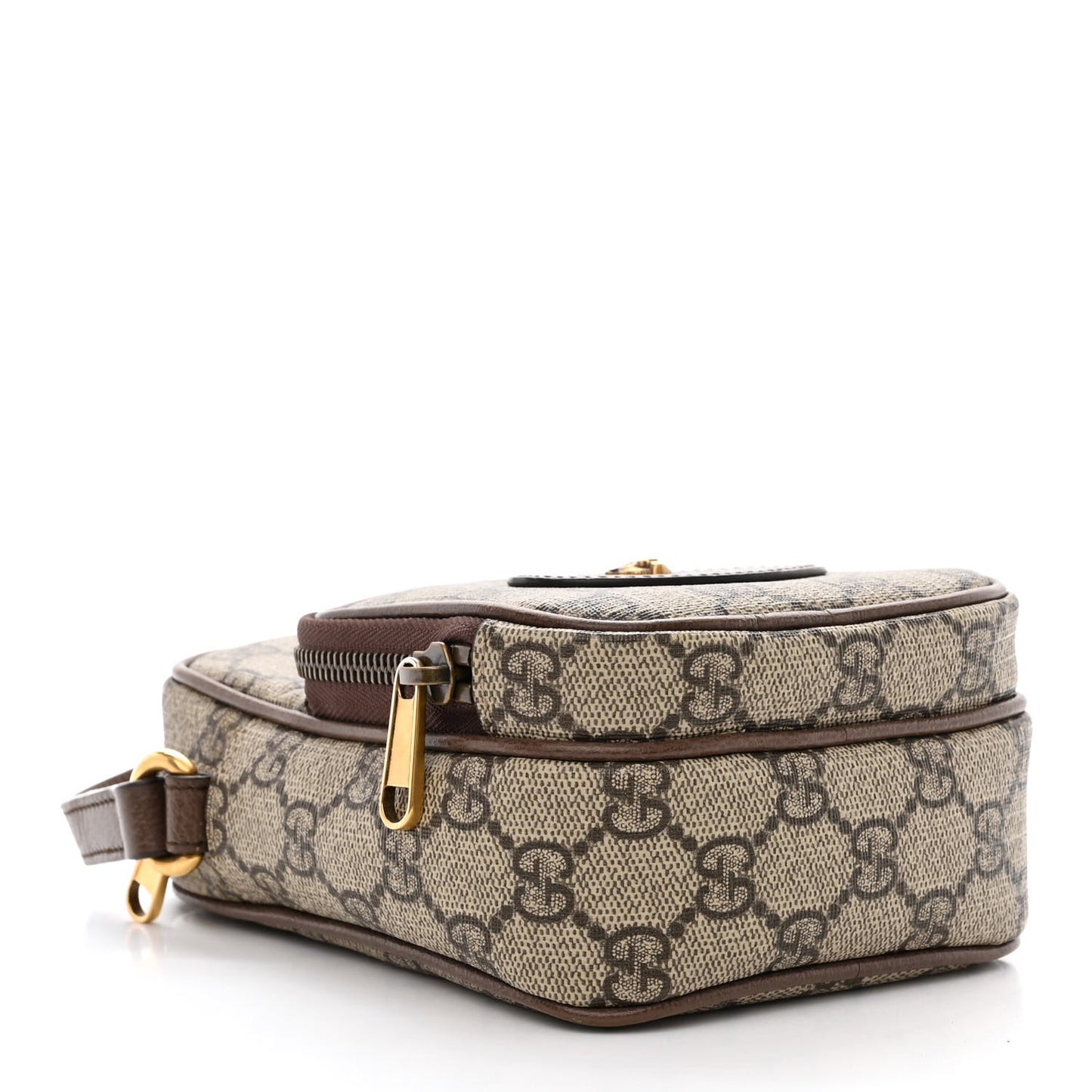 GG Supreme Monogram Mini Neo Vintage Double Zip Messenger Bag Beige New Acero Crop