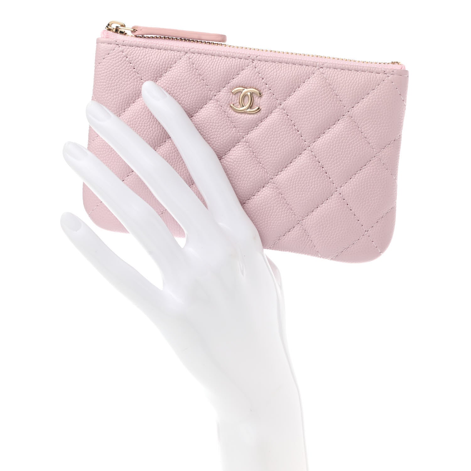 Chanel Caviar Quilted Small Cosmetic Case Pink 2 of 8
