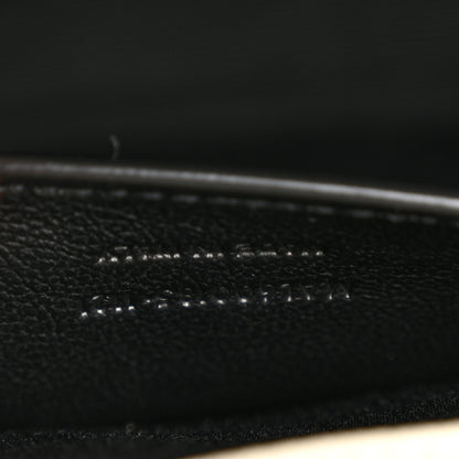 Saint Laurent Grain De Poudre Textured Mixed Matelasse Medium Triquilt Monogram Satchel Crema Soft 8 of 11