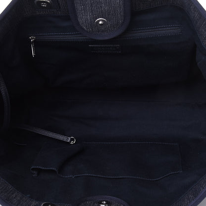 Chanel Denim Large Deauville Tote Blue Orange 4 of 4