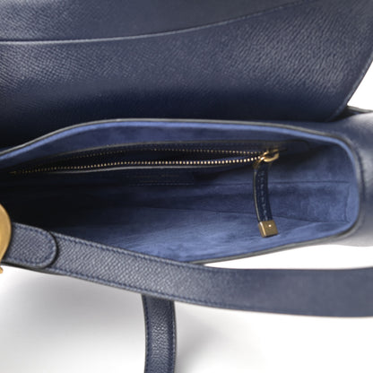 Christian Dior Grained Calfskin Saddle Bag Navy 5 of 13