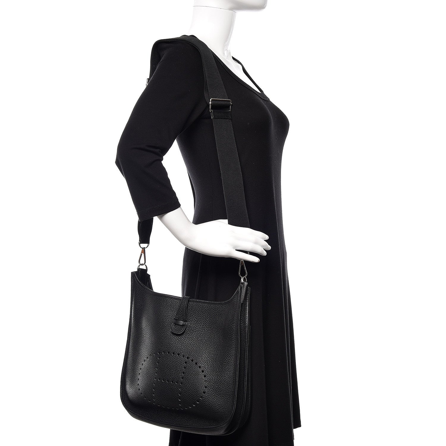 Hermes Taurillon Clemence Evelyne III PM Black 2 of 10