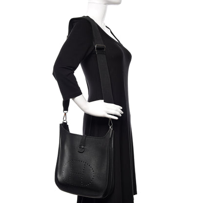 Hermes Taurillon Clemence Evelyne III PM Black 2 of 10