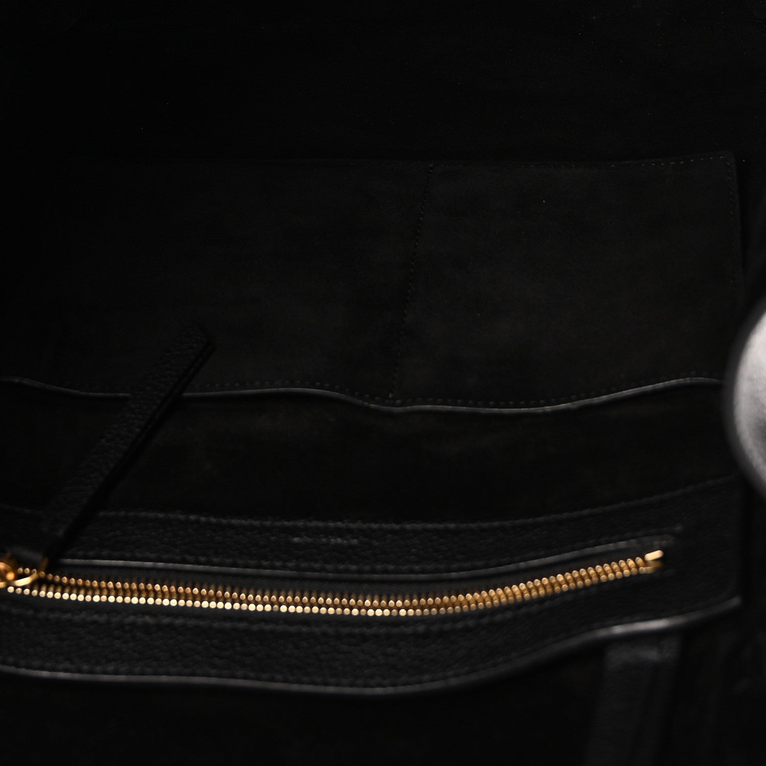 Celine Soft Grained Calfskin Medium Belt Cabas Phantom Black 5 of 10