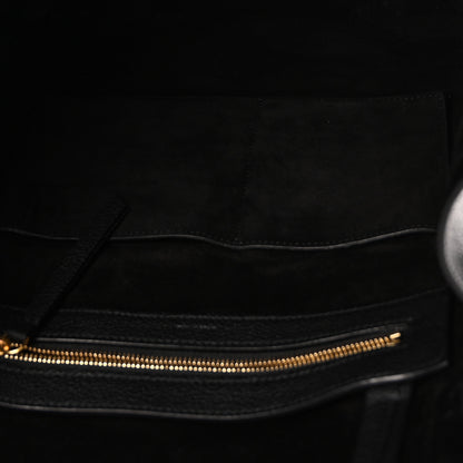 Celine Soft Grained Calfskin Medium Belt Cabas Phantom Black 5 of 10