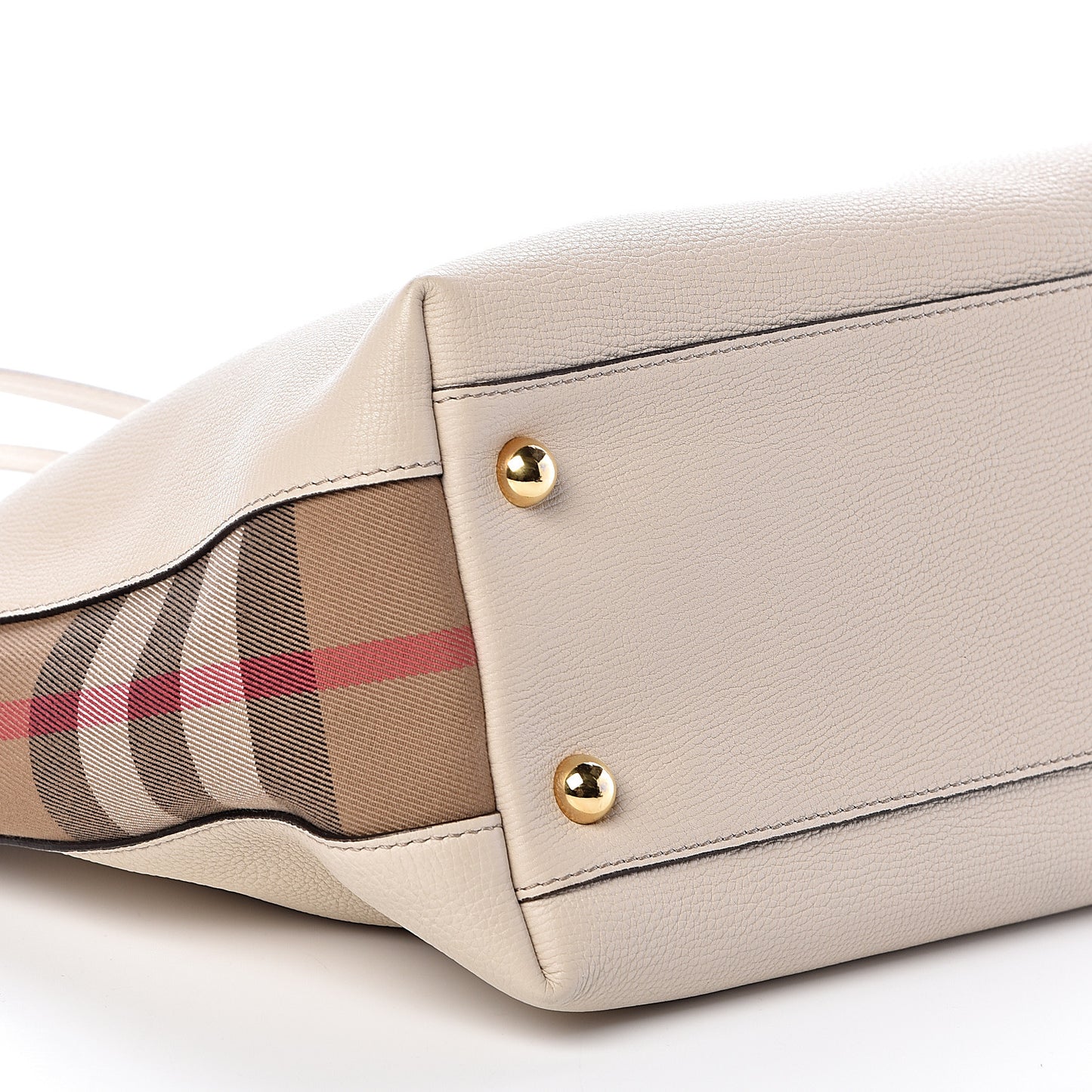 Derby Calfskin House Check Medium Welburn Tote Limestone