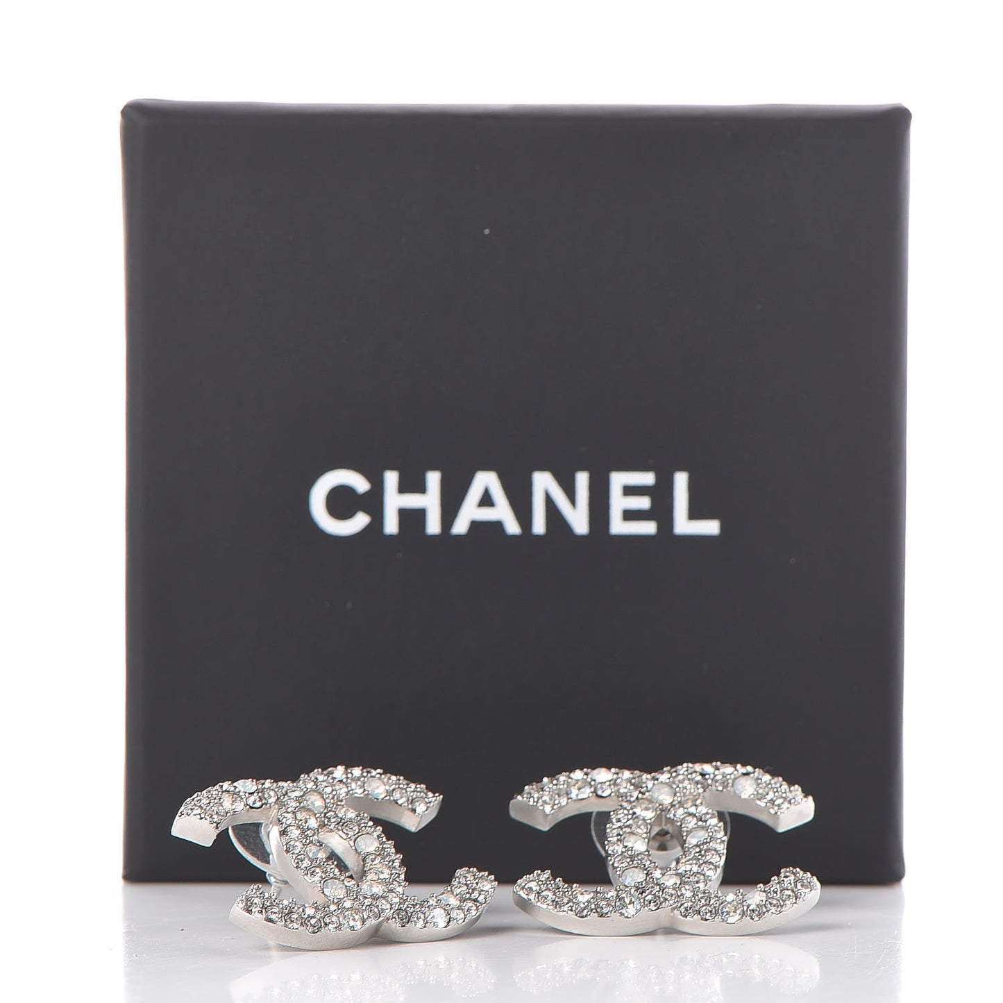 Crystal Timeless CC Earrings Silver