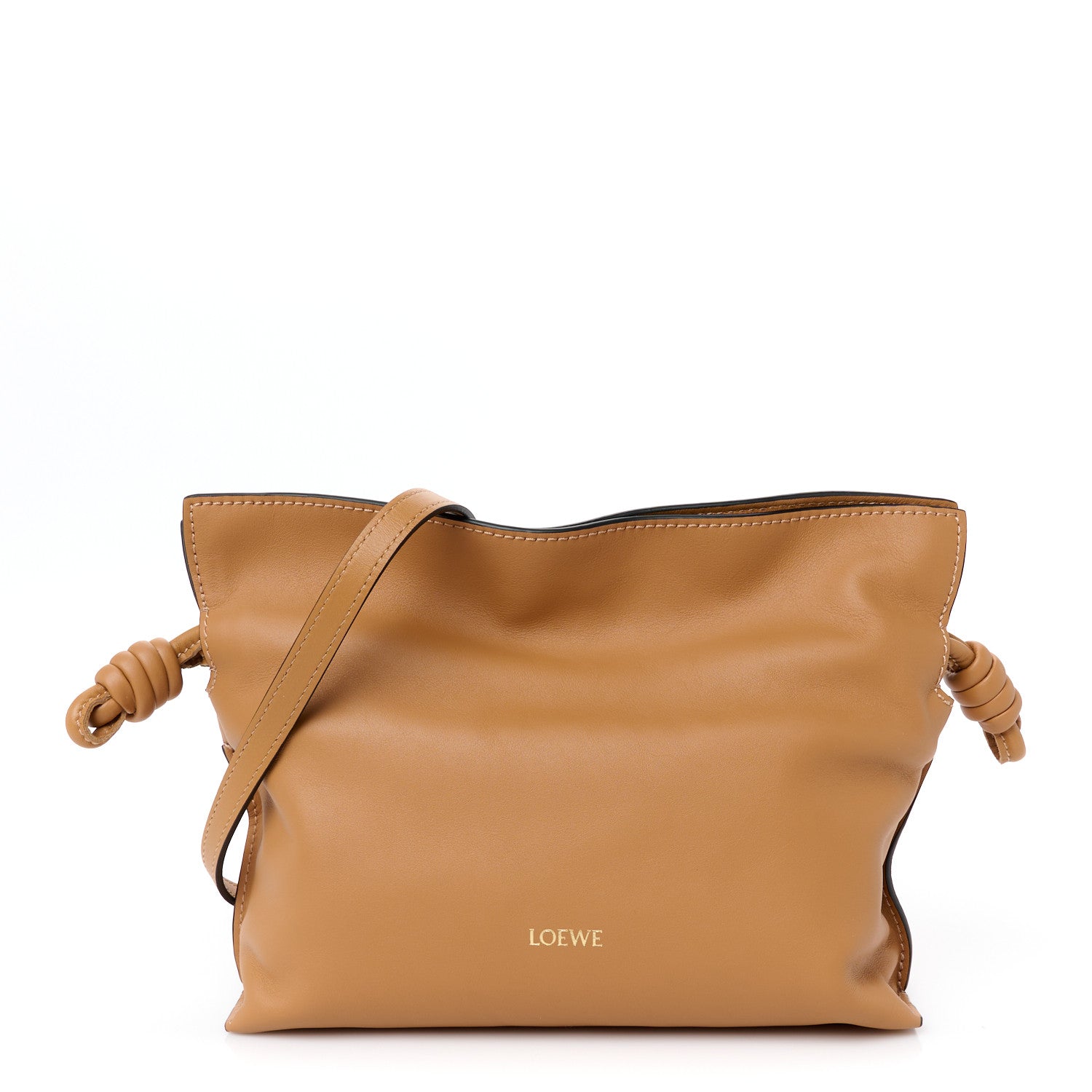 Loewe Calfskin Mini Flamenco Knot Clutch Warm Desert 1 of 10