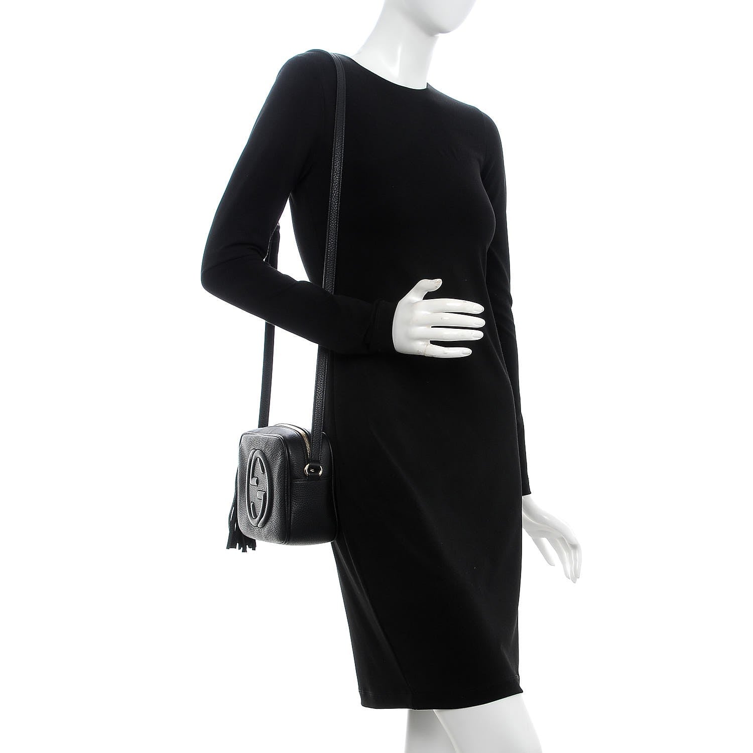 Gucci Pebbled Calfskin Small Soho Disco Bag Black 2 of 8