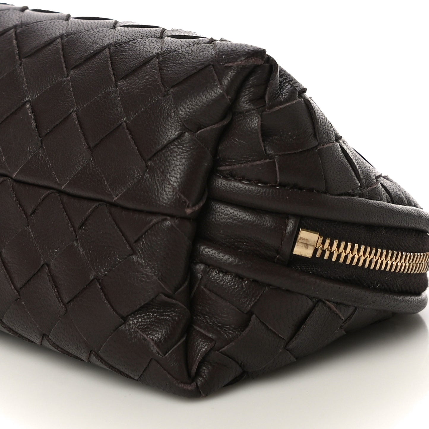 Nappa Intrecciato Cosmetic Case Brown
