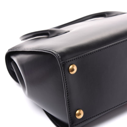 Gucci Plutone Calfskin Web Medium Turn Lock Top Handle Duffle Bag Black 7 of 11