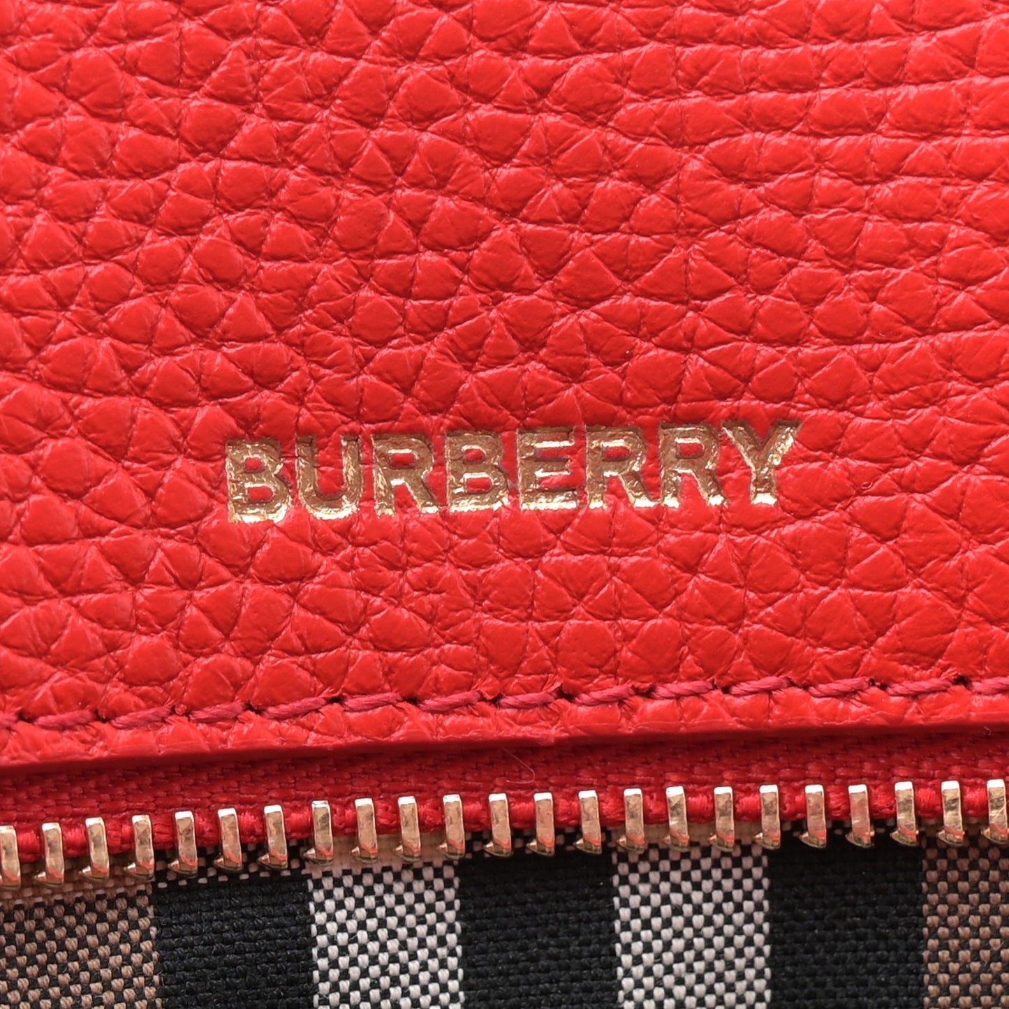 Grainy Calfskin Medium London Tote Bag Bright Red