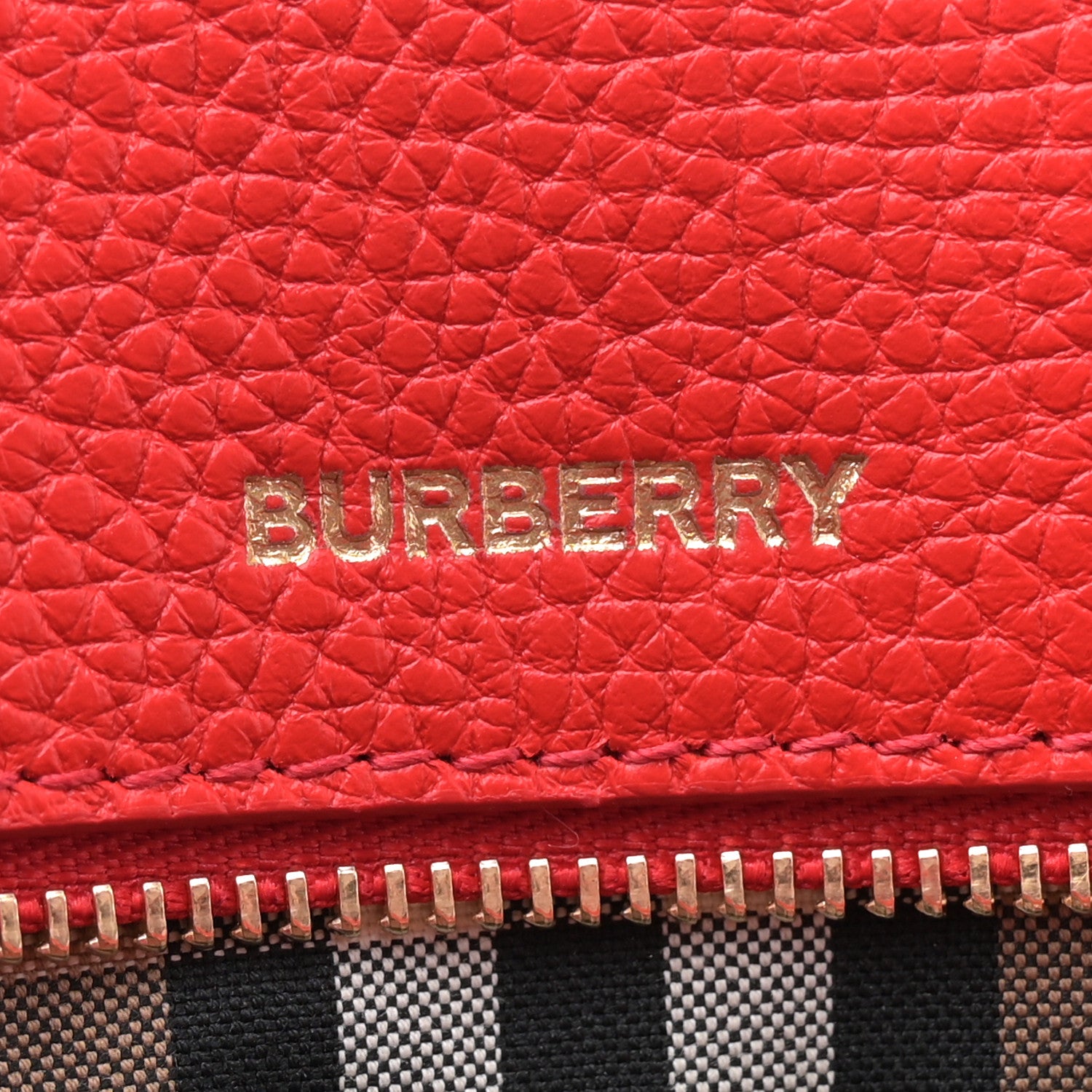 Burberry Grainy Calfskin Medium London Tote Bag Bright Red 6 of 11