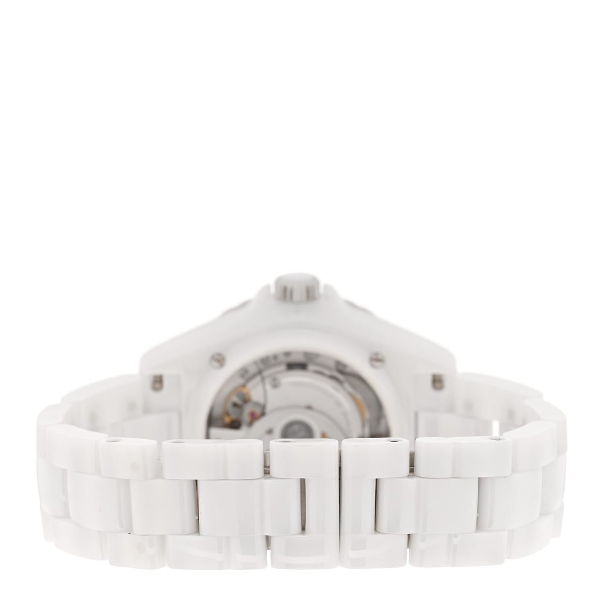 Stainless Steel Ceramic Diamond Bezel 38mm J12 Automatic Watch White