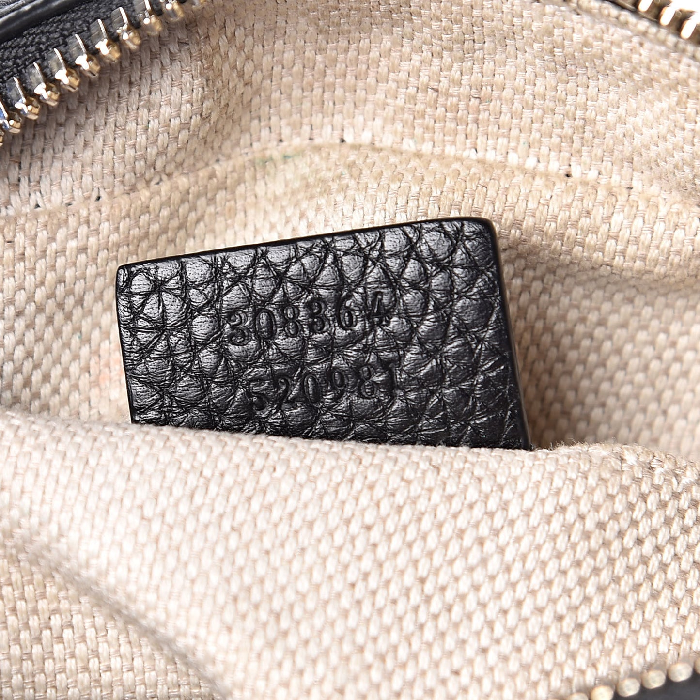 Pebbled Calfskin Small Soho Disco Bag Black