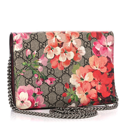 Gucci GG Supreme Monogram Blooms Mini Dionysus Chain Wallet Beige Multicolor Dry Rose 3 of 11