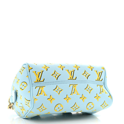 Louis Vuitton Empreinte Monogram Speedy Bandouliere 20 Baby Blue 4 of 11