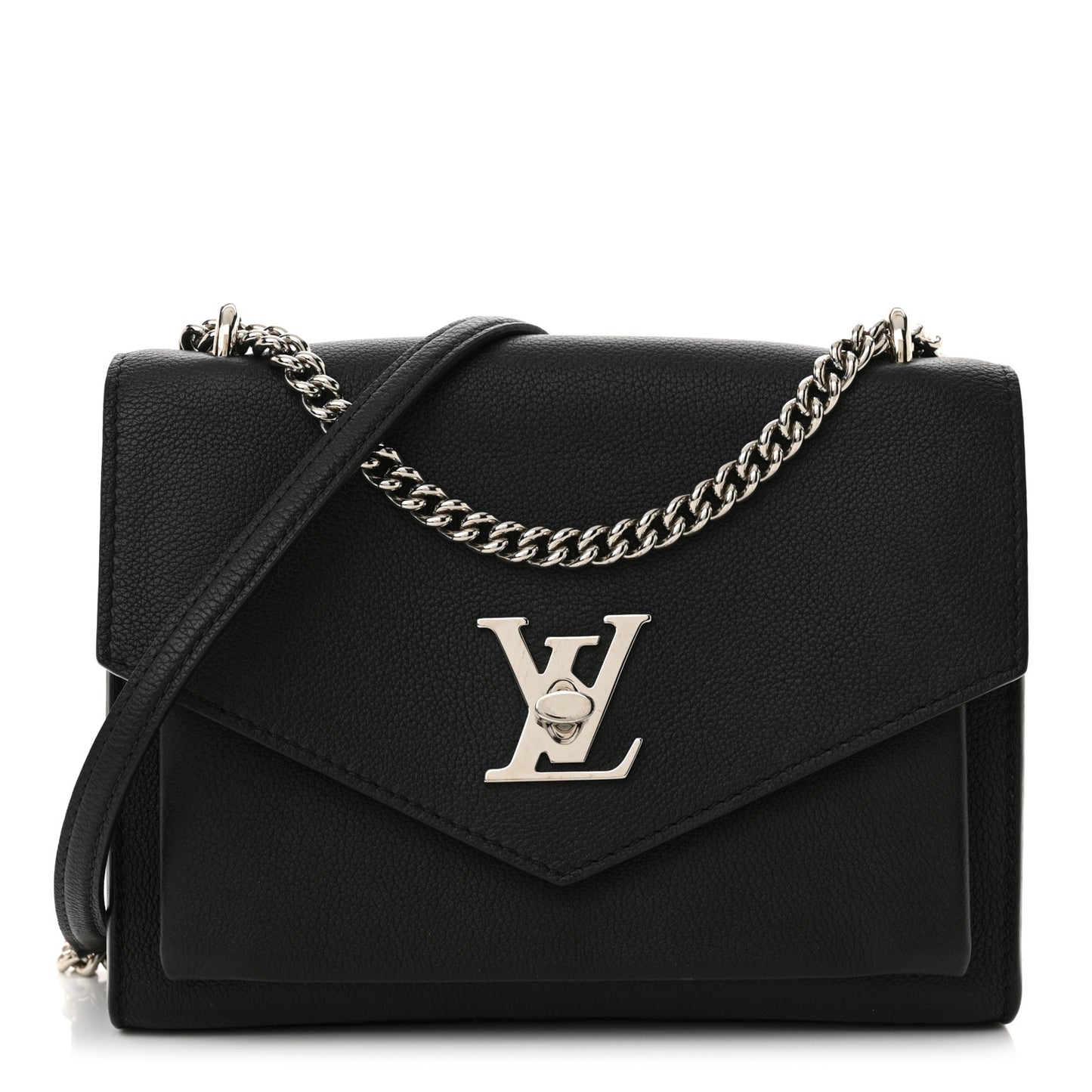 Soft Calfskin Mylockme Chain Bag BB Black